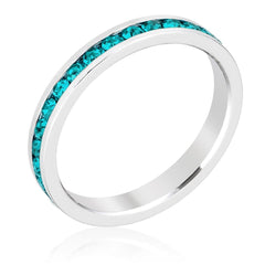 Stylish Stackables with Turquoise Crystal Ring freeshipping - Higher Class Elegance