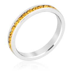 Stylish Stackables with Yellow Crystal Ring freeshipping - Higher Class Elegance