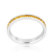 Stylish Stackables with Yellow Crystal Ring freeshipping - Higher Class Elegance