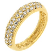 Pave Crystal Goldtone Band freeshipping - Higher Class Elegance