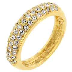 Pave Crystal Goldtone Band freeshipping - Higher Class Elegance