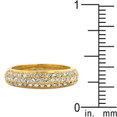 Pave Crystal Goldtone Band freeshipping - Higher Class Elegance
