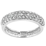 Pave Crystal Silvertone Band freeshipping - Higher Class Elegance