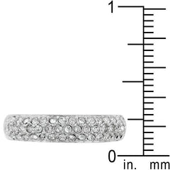 Pave Crystal Silvertone Band freeshipping - Higher Class Elegance