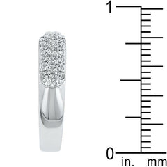 Pave Crystal Silvertone Band freeshipping - Higher Class Elegance