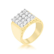 Pave Square Mens Ring freeshipping - Higher Class Elegance