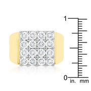 Pave Square Mens Ring freeshipping - Higher Class Elegance