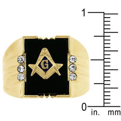 Onyx Masonic Mens Ring freeshipping - Higher Class Elegance