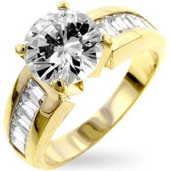 Antoinette Golden Engagement Ring freeshipping - Higher Class Elegance