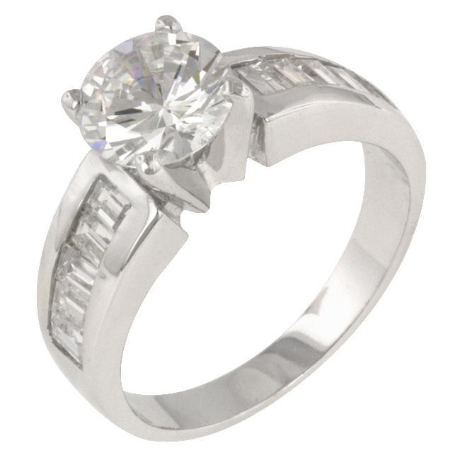 Antoinette Silver Engagement Ring freeshipping - Higher Class Elegance