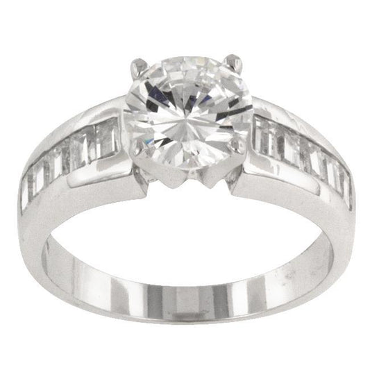 Antoinette Silver Engagement Ring freeshipping - Higher Class Elegance