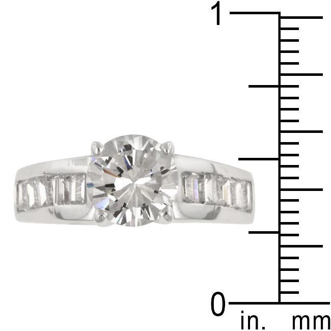 Antoinette Silver Engagement Ring freeshipping - Higher Class Elegance