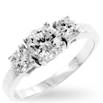 Classic Clear Triplet Bridal Band freeshipping - Higher Class Elegance