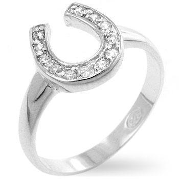 Horseshoe Cubic Zirconia Ring freeshipping - Higher Class Elegance