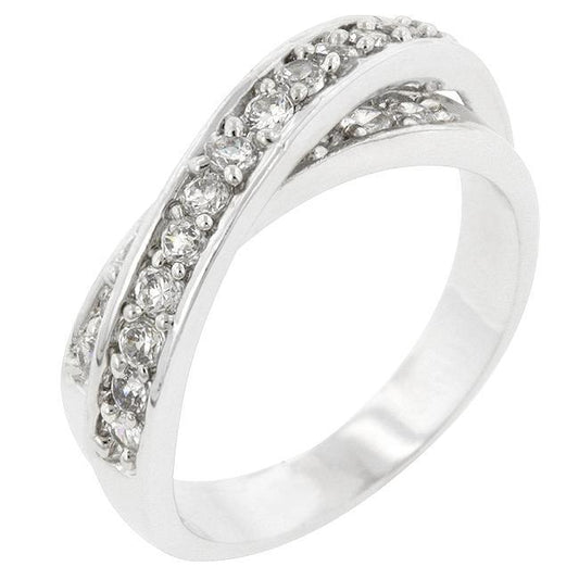 Double Cross Cubic Zirconia Ring freeshipping - Higher Class Elegance