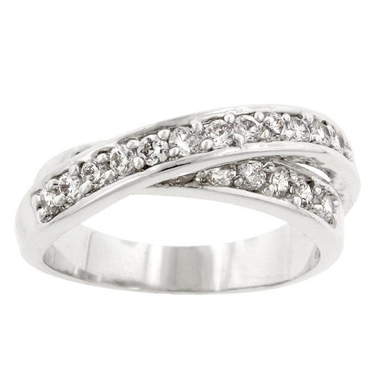 Double Cross Cubic Zirconia Ring freeshipping - Higher Class Elegance