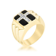 Faceted Cross Cubic Zirconia Ring freeshipping - Higher Class Elegance