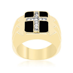 Faceted Cross Cubic Zirconia Ring freeshipping - Higher Class Elegance