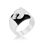 Onyx Panther Mens Ring freeshipping - Higher Class Elegance