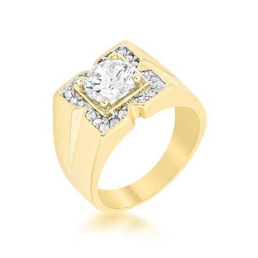 Regal Golden Mens Ring freeshipping - Higher Class Elegance