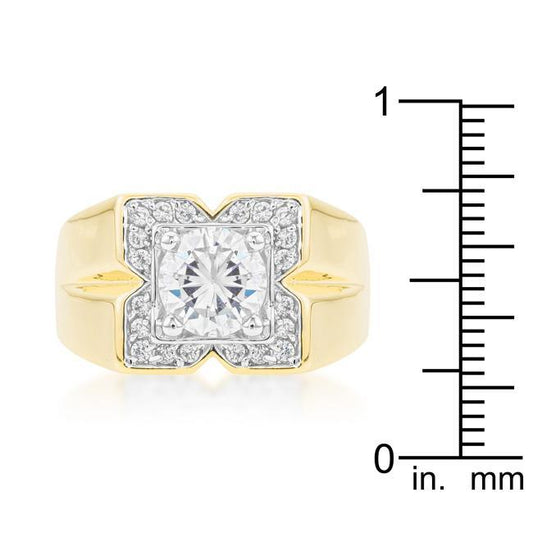 Golden Star Mens Ring freeshipping - Higher Class Elegance