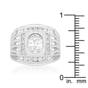 Mens Cubic Zirconia Square Ring freeshipping - Higher Class Elegance