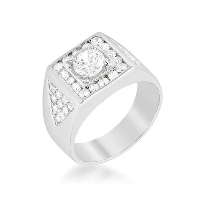 Brilliant Mens Cubic Zirconia Ring freeshipping - Higher Class Elegance