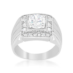 Mens Two-tone Finish Cubic Zirconia Ring freeshipping - Higher Class Elegance