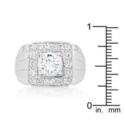 Mens Two-tone Finish Cubic Zirconia Ring freeshipping - Higher Class Elegance