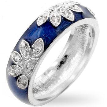 Enamel Cubic Zirconia Leaf Ring freeshipping - Higher Class Elegance