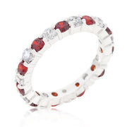 Mini Jessica Band with Garnet Cubic Zirconia freeshipping - Higher Class Elegance