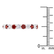 Mini Jessica Band with Garnet Cubic Zirconia freeshipping - Higher Class Elegance
