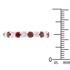 Mini Jessica Band with Garnet Cubic Zirconia freeshipping - Higher Class Elegance