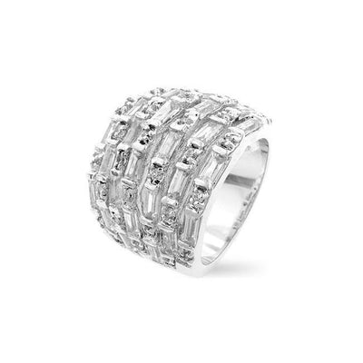 Multi Row Cubic Zirconia Fashion Ring freeshipping - Higher Class Elegance