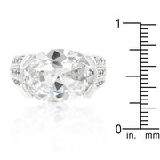 Oval Triplet Cubic Zirconia Ring freeshipping - Higher Class Elegance