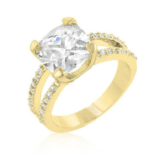 Double Band Cubic Zirconia Engagement Ring freeshipping - Higher Class Elegance
