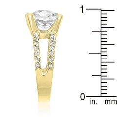 Double Band Cubic Zirconia Engagement Ring freeshipping - Higher Class Elegance