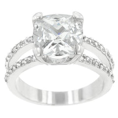 Double Band Cubic Zirconia Engagement Ring freeshipping - Higher Class Elegance