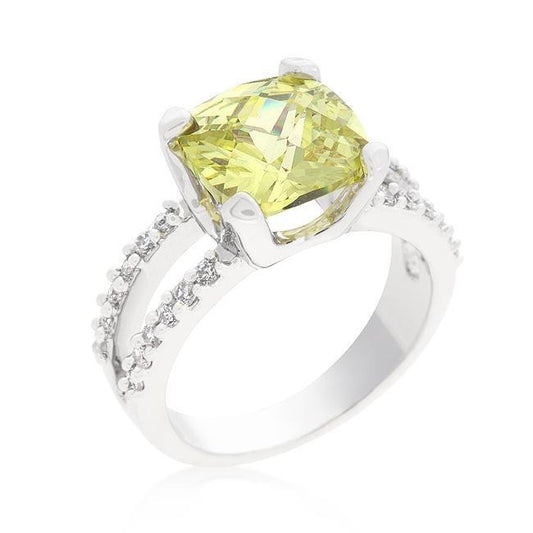 Fabulous Peridot Engagement Ring freeshipping - Higher Class Elegance