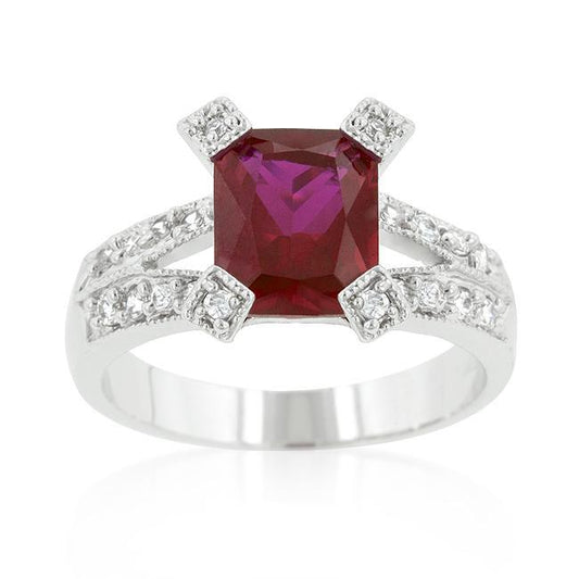 Ruby Cubic Zirconia Fashion Ring freeshipping - Higher Class Elegance