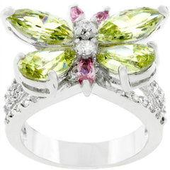 Rhodium Plated Butterfly Cocktail Ring freeshipping - Higher Class Elegance