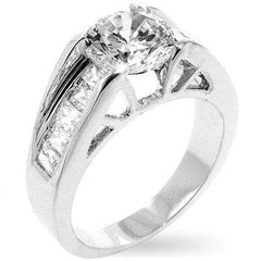 Timeless Clear Engagement Ring freeshipping - Higher Class Elegance