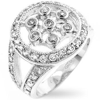 Classic Cubic Zirconia Web Ring freeshipping - Higher Class Elegance