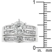 Formal Rhodium Plated Engagement Set freeshipping - Higher Class Elegance