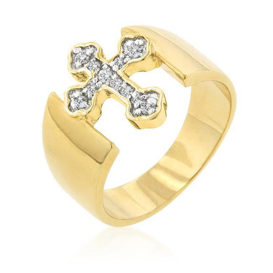 Two-tone Finish Cross Ring freeshipping - Higher Class Elegance