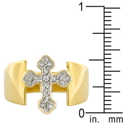 Two-tone Finish Cross Ring freeshipping - Higher Class Elegance
