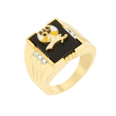 3-Stone Shriners Mens Ring freeshipping - Higher Class Elegance
