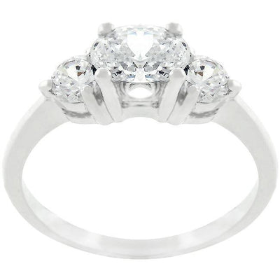 Oval Serenade Triplet Ring in Silvertone Finish freeshipping - Higher Class Elegance