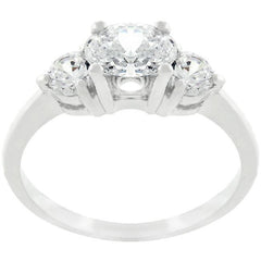Oval Serenade Triplet Ring in Silvertone Finish freeshipping - Higher Class Elegance