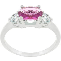 Oval Treble Cubic Zirconia Ring freeshipping - Higher Class Elegance